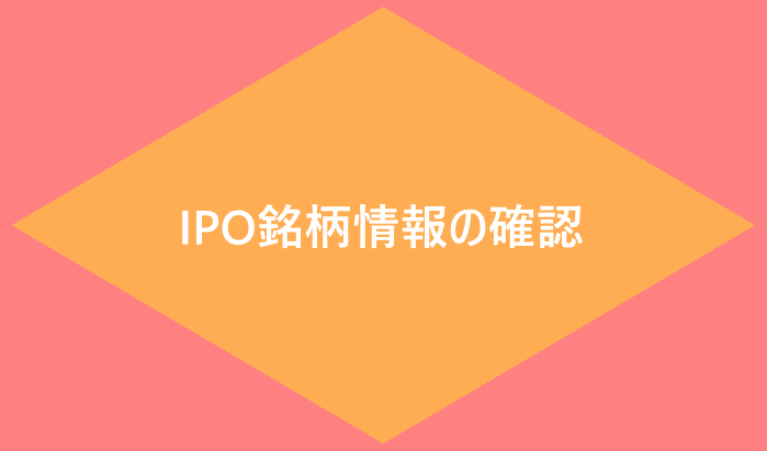 IPO銘柄情報の確認